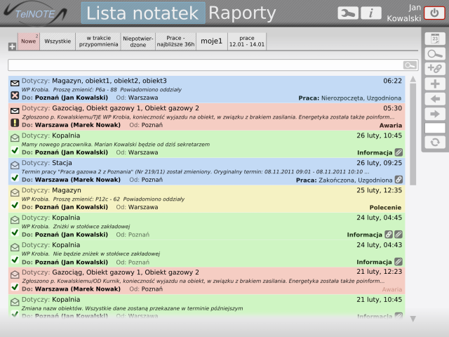 Opis systemu TelNOTE firmy TEL-STER Sp. z o.o.